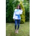 Embroidered blouse "Sky Blue"